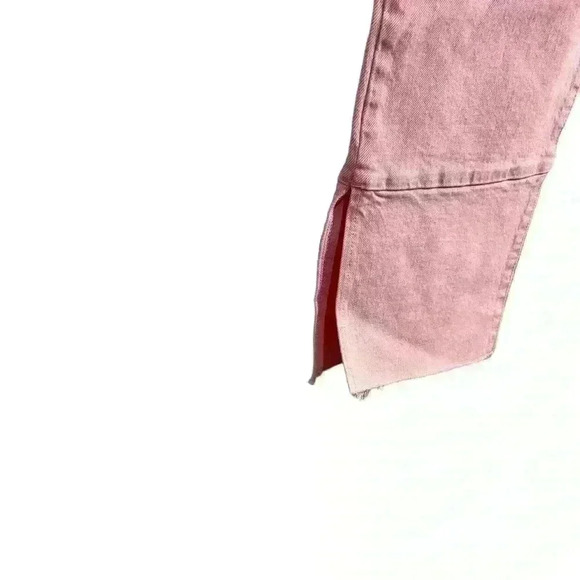 Good American Good Boy Straight Jeans In MineralRoseQuar Pink Size 6/28 - Picture 7 of 13